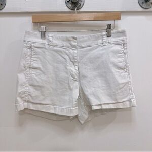 JCrew women white chino shorts